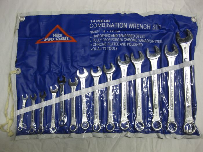 Hilka Procraft 14 Piece Metric Combination Spanner Set 822MM