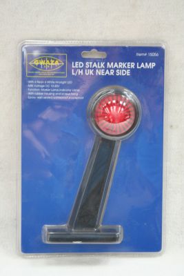 LED stalk marker lamp with white & red lens L/H Tractor or Lorry 15056