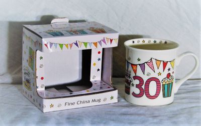 Fine China Age 30 Birthday Mug Gift Boxed