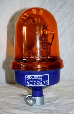 Hella 12 Volt Pole Mount Amber Rotating Beacon with Plain Lens 2RL 003 134-00