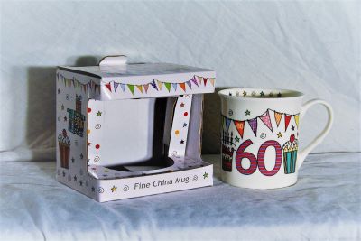Fine China Age 60 Birthday Mug Gift Boxed