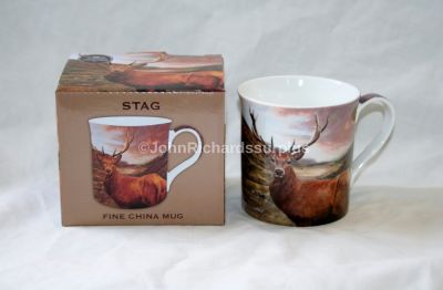 British Wildlife Red Deer Stag Fine China Mug Leonardo Collection