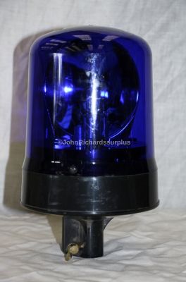 Rotating blue new arrivals beacon light