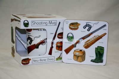 Bone China Shooting Sports Mug Gift Boxed With Coaster