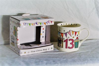 Fine China Age 13 Birthday Mug Gift Boxed