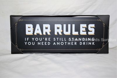 Harvey Makin Brewmaster Wooden Plaque Bar Rules