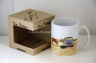 Sue Podbery Collection Durham Mug Land Rover Series 2 With Horse SP311M