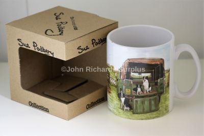 Sue Podbery Collection Durham Mug Land Rover Series With Collies SP330M