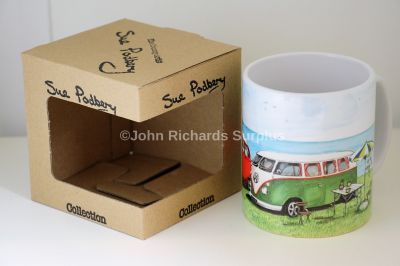 Sue Podbery Collection Durham Mug Red and Green VW Camper Van SP253M