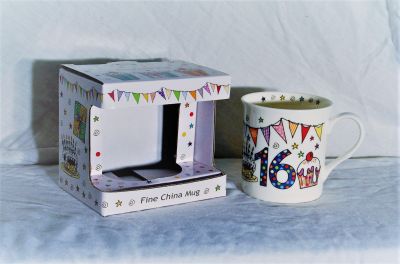 Fine China Age 16 Birthday Mug Gift Boxed