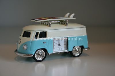 Miniature Volkswagen Design Van Battery Operated Desk Clock 0464