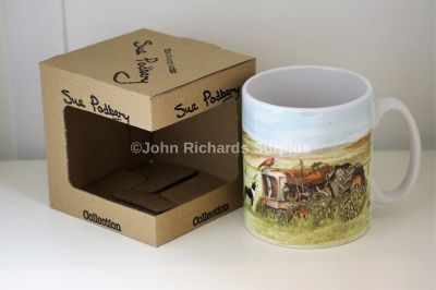 Sue Podbery Collection Durham Mug Classic Tractor Rusting in the Field SP401M