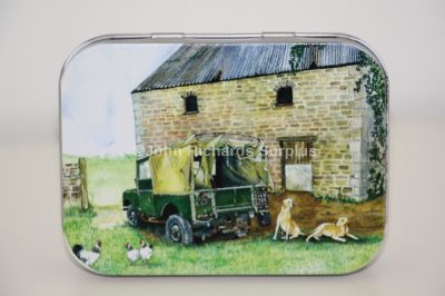 Sue Podbery Collection Tobacco Tin Land Rover Series 1 Rear View SP38MMT