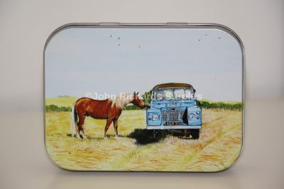 Sue Podbery Collection Tobacco Tin Land Rover Series 2 With Horse SP311MMT
