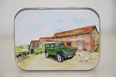 Sue Podbery Collection Tobacco Tin Land Rover Defender 90 Green SP445MMT