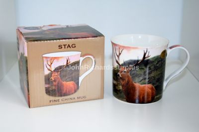 British Wildlife Red Deer Stag Fine China Mug Leonardo Collection