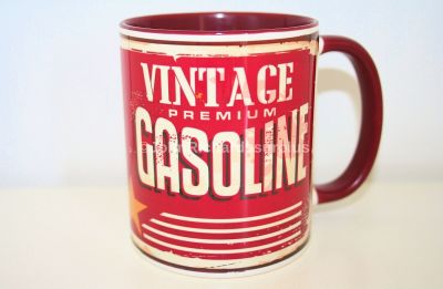 Classic Style China Mug "Vintage Premium Gasoline" 
