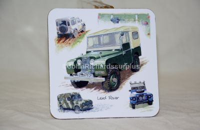 Drinks Coaster Featuring Land Rover Series and Defender