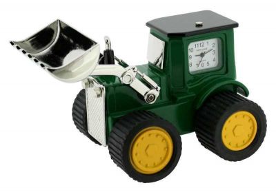 Miniature Tractor With Bucket Battery Operated Desk Clock PLCLK144