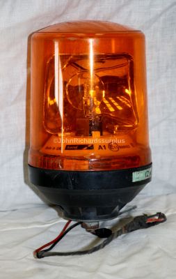 Lucas 12 Volt Single Screw Mount Amber Rotating Beacon K8691 Used Condition