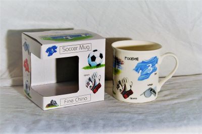 Bone China Soccer Football Mug Gift Boxed