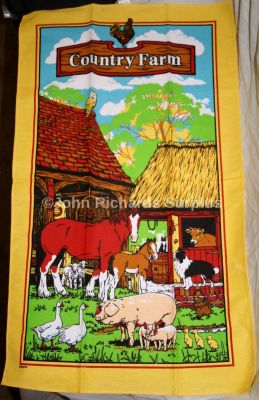 Country Farm Cotton Tea Towel  69314