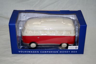 Volkswagen Campervan Money Box Piggy Bank Red 68205