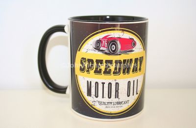 Classic Style China Mug "Speedway Motor Oil"