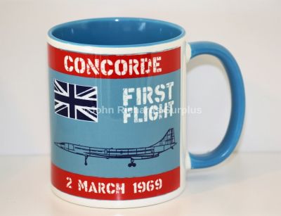 Classic Style China Mug BAC Concorde Passenger Aircraft First Flight 