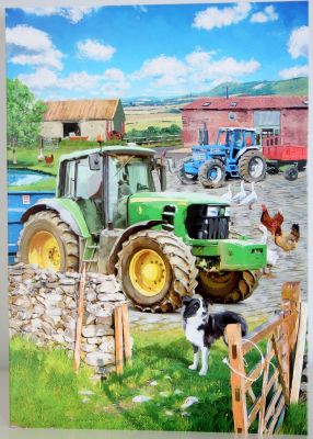 Blank Greeting Card with Envelope for any Occasion Modern Tractors Free P&P 10563