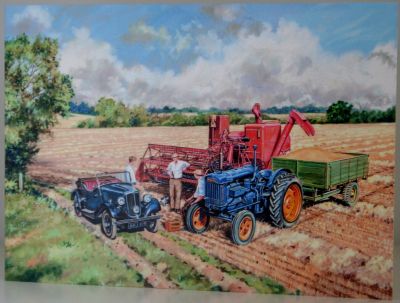 Blank Greeting Card with Envelope for any Occasion Fordson Tractor Free P&P 10301