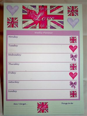 A4 Weekly Planner Love Union