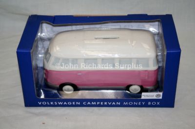 Volkswagen Campervan Money Box Piggy Bank Pink 68231