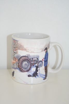 PhotoCeramic Durham Mug Fergie Tractor Winter scene