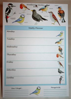 A4 Weekly Planner Woodland & Garden Birds