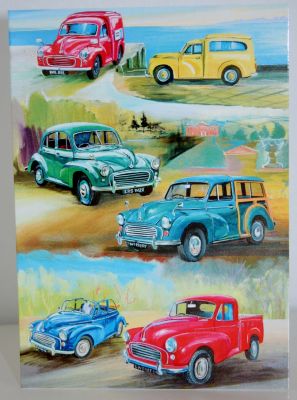 Blank Greeting Card with Envelope for any Occasion Morris Minors Free P&P 10480