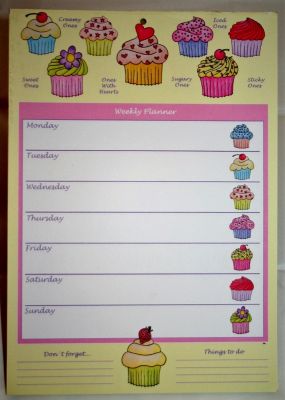 A4 Weekly Planner Cupcakes