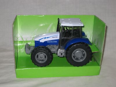 Die cast with plastic parts Blue farm tractor with sound D60283B