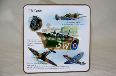 Drinks Coaster Featuring RAF Supermarine Spitfire 