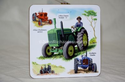 Drinks Coaster Featuring Classic Tractors Fordson Allis-Chalmers
