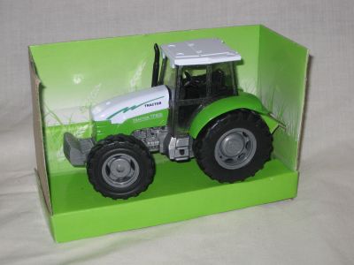 Die cast with plastic parts Green farm tractor with sound D60283G