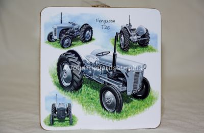 Drinks Coaster Featuring Ferguson T20 Tractor