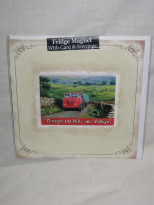 Foden Truck Blank Greetings Card with Fridge Magnet 30011