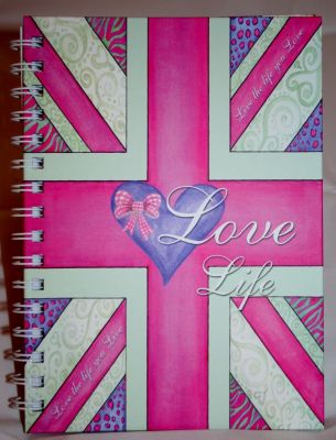 A6 Love Life Union Jack Hard Back Notebook