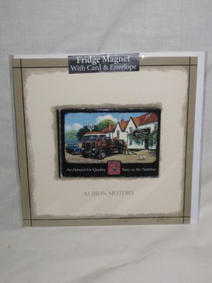 Albion Brewery Truck Blank Greetings Card with Fridge Magnet 30027
