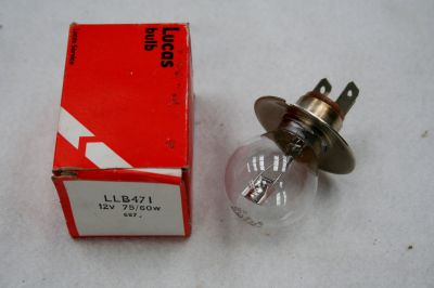 Lucas Headlight Bulb pair 12v 75/60w LLB471
