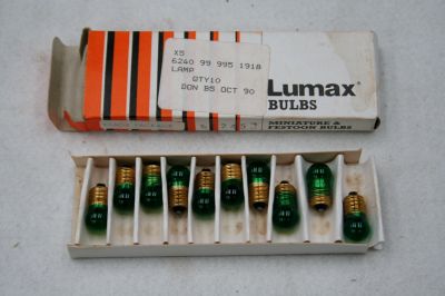 Lumax Bulb pack of 10 24v 2.8w screw in with green lens No245 21-1679