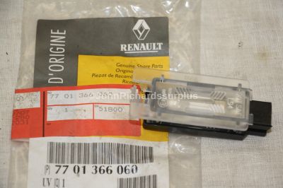 Renault Number Plate Lamp 7701366060