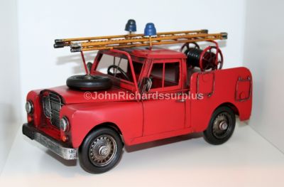 Handcrafted Tin Plate Series 3 Land Rover Fire Engine