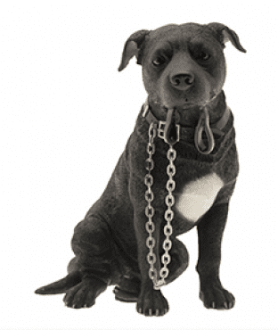 Leonardo Dog Collection Walkies Black Staffordshire Bull Terrier Figurine LP08284